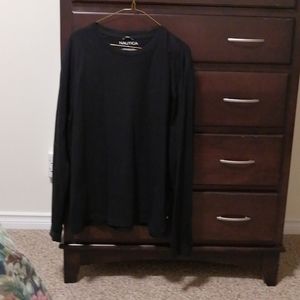 Nautica black long sleeve shirt